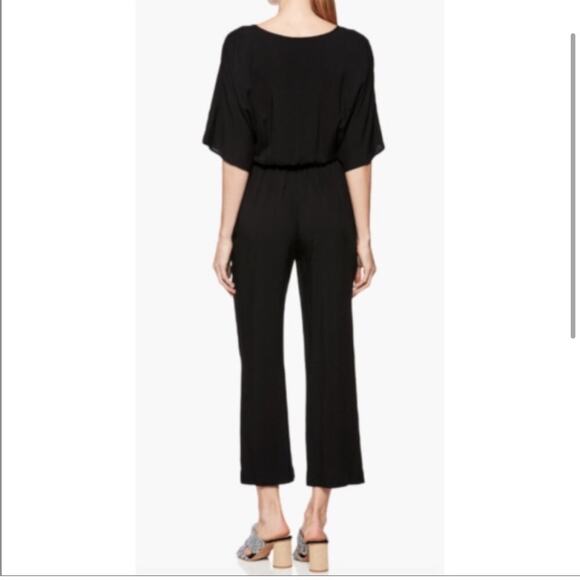 PAIGE Vanette black wrap front cropped jumpsuit size Extra Small XS - Picture 16 of 16